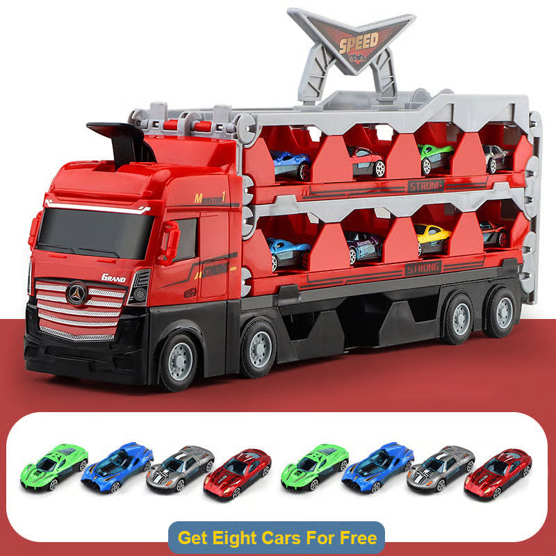 Mega Hauler Transformer Ejector Truck toy with alloy mini cars