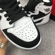 Air Jordan 1 High Black and White Sneakers 554724-113