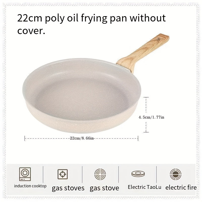 Non-Stick Frying Pan Non-Stick Cast Iron Frying Pan | Perfect for Steaks, Pancakes, and Stir-Fries, Compatible with Induction and Gas Stovetops, Easy to Clean and Durable