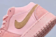 Jordan 1 Low Pink and Gold Women's Sneakers