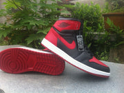 Jordan 1 High Black Red Men's Basketball Shoes 555088-123