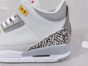 Jordan Air Jordan 3 Retro Grey and Orange Sneakers