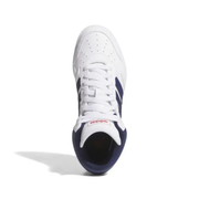 Adidas Kid's White/Blue Trainers Hoops 4.0 Mid Sneakers, JI0904