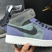Jordan 1 Mid SE Sneakers Grey Purple 852842-203