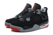 Jordan 4 Retro Black/Red Basketball Shoes