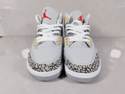 Jordan Air Jordan 3 Retro Grey and Orange Sneakers