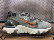 Nike React Sneakers, Charcoal Gray and Orange