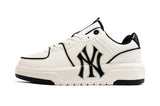 MLB New York Yankees White and Black Low-Top Sneakers