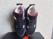 Jordan 4 Black Grey Red High-Top Sneakers