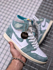 Jordan Air Jordan 1 High OG Teal and White Sneakers