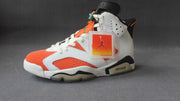 Air Jordan 6 Gatorade White Orange Basketball Sneakers