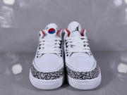 Jordan 3 Retro White Cement Sneakers White Grey Red Blue
