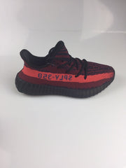 Adidas Yeezy Boost 350 V2 Black and Burgundy Sneakers