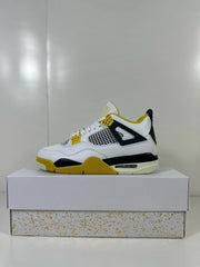 Jordan Air Jordan 4 Vivid Sulfur Sneakers White Yellow AQ9129-101