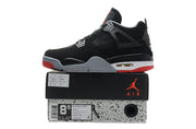 Jordan 4 Retro Black/Red Basketball Shoes