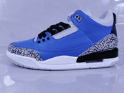 Jordan Air Jordan 3 Retro Blue Black and White Sneakers