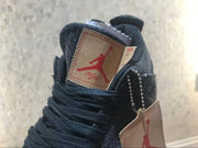 Jordan 4 Retro Levi's Black Denim Sneakers A02571-001