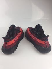 Adidas Yeezy Boost 350 V2 Black and Burgundy Sneakers