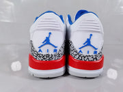 Jordan 3 Retro White Red Blue Elephant Print Sneakers