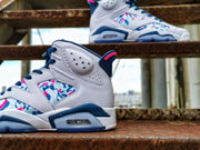 Jordan Air Jordan 6 Tie-Dye White Blue Pink Sneakers