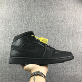 Air Jordan 1 Mid Sneakers, Black