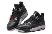 Air Jordan 4 Oreo Black and Grey Basketball Shoes 314254-003