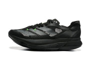 Adidas Adizero Running Shoes, Black with Green Accents