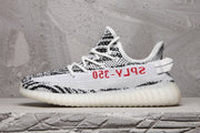 Yeezy 350 V2 Black and White Knit Sneakers