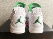Jordan 4 White and Green Sneakers