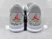 Jordan Air Jordan 3 Retro Grey and Orange Sneakers