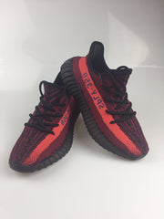 Adidas Yeezy Boost 350 V2 Black and Burgundy Sneakers