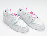 Nike Air Jordan 1 Low White Pink Sneakers 554723-101