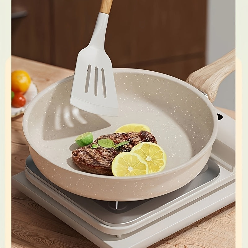 Non-Stick Frying Pan Non-Stick Cast Iron Frying Pan | Perfect for Steaks, Pancakes, and Stir-Fries, Compatible with Induction and Gas Stovetops, Easy to Clean and Durable