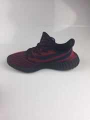 Adidas Yeezy Boost 350 V2 Black and Burgundy Sneakers