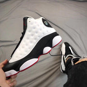 Air Jordan 13 He Got Game Sneakers Black White Red
