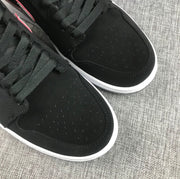 Air Jordan 1 Mid Black Grey Red Sneakers 554724-060
