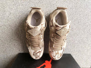 Jordan 4 Camo Denim Sneakers in Beige and Brown