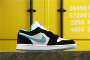 Jordan 1 Low White Island Green Black Sneakers CQ9828-131