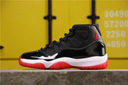 Air Jordan 11 Retro Bred Black and Red High-Top Sneakers