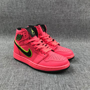 Air Jordan 1 Mid Sneakers in Pink and Black AQ9131-600