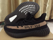 Yeezy 350 V2 Knit Sneakers in Black and Beige