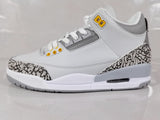Jordan Air Jordan 3 Retro Grey and Orange Sneakers