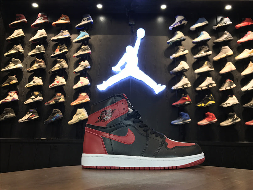 Jordan Air Jordan 1 High OG Sneakers in Black, Red and White