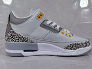Jordan Air Jordan 3 Retro Grey and Orange Sneakers