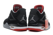 Jordan 4 Retro Black/Red Basketball Shoes