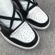 Air Jordan 1 Mid Black White Metallic Gold Sneakers 852542-007