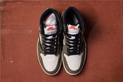 Air Jordan 1 High OG TS SP Sneakers, Brown and White, CD4487-100