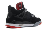 Jordan 4 Retro Black/Red Basketball Shoes