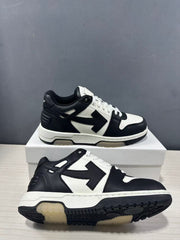 Off-White Out Of Office Low-Top Sneakers Black White OMAI89C99LEA0070110