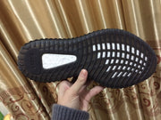 Yeezy 350 V2 Knit Sneakers in Black and Beige